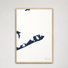 Montauk Coastal Map — Canvas Vertical, navy, Natural Oak