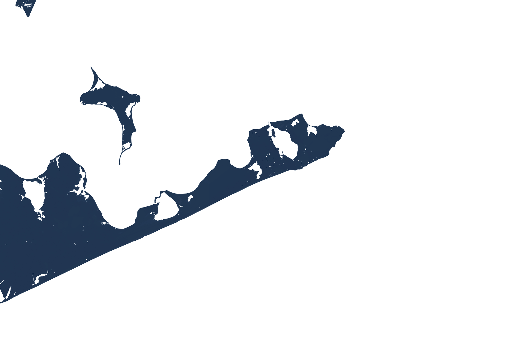 Montauk Coastal Map — Fine Art Print Horizontal, navy, No Frame, 10x8