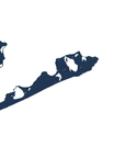 Montauk Coastal Map — Fine Art Print Horizontal, navy, No Frame, 10x8