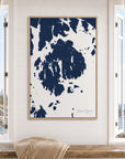 Mount Desert canvas map — window-scene interior
