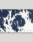 Mount Desert Coastal Map — Canvas Horizontal, navy, No Frame