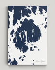 Mount Desert Coastal Map — Canvas Vertical, navy, No Frame