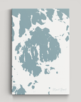 Mount Desert Coastal Map — Canvas Vertical, soft-blue, No Frame