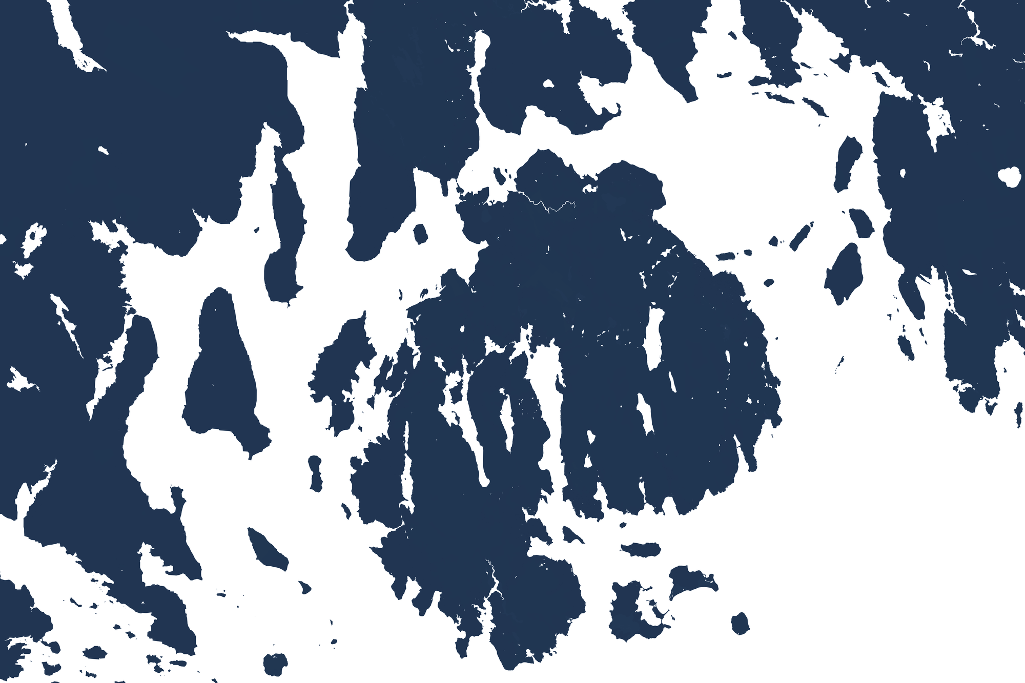 Mount Desert Coastal Map — Fine Art Print Horizontal, navy, No Frame, 10x8
