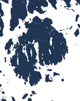 Mount Desert Coastal Map — Fine Art Print Vertical, navy, No Frame, 8x10
