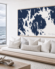 Mount Desert canvas map — sea-view bench interior