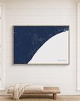 Myrtle Beach canvas map — window-scene interior