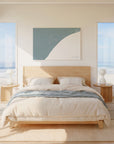Myrtle Beach soft blue horizontal wrapped canvas map in the ratio 3:2 hand mockup