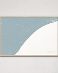 Myrtle Beach Coastal Map — Canvas Horizontal — soft-blue, Light Wood