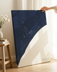 Myrtle Beach navy vertical wrapped canvas map in the ratio 2:3 hand mockup