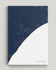 Myrtle Beach Coastal Map — Canvas Vertical, navy, No Frame