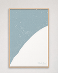 Myrtle Beach Coastal Map — Canvas Vertical — soft-blue, Light Wood