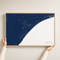 Myrtle Beach canvas map — hands holding the canvas in an oak frame