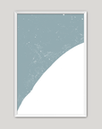 Myrtle Beach Coastal Map — Fine Art Print Vertical, soft-blue, White Frame, 8x10