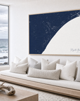 Myrtle Beach canvas map — sea-view bench interior