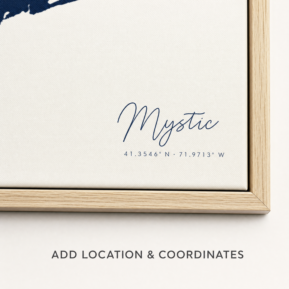 Mystic canvas map — location and coordinates customization