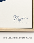 Mystic canvas map — location and coordinates customization