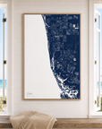 Naples canvas map — window-scene interior