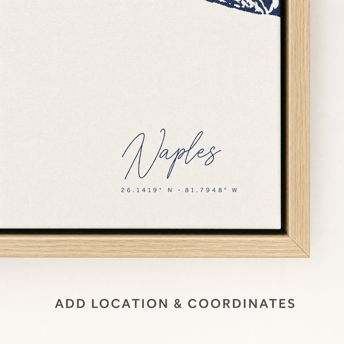 Naples canvas map — location and coordinates customization