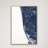 Naples Coastal Map — Canvas Vertical, navy, Natural Oak