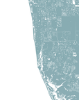 Naples Coastal Map — Fine Art Print Horizontal, soft-blue, No Frame, 10x8