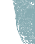 Naples Coastal Map — Fine Art Print Vertical, soft-blue, No Frame, 8x10