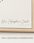 New Hampshire Coast canvas map — location and coordinates customization