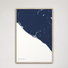 Newport Beach Coastal Map — Canvas Vertical, navy, Natural Oak