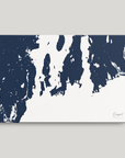 Newport Coastal Map — Canvas Horizontal, navy, No Frame
