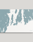 Newport Coastal Map — Canvas Horizontal, soft-blue, No Frame