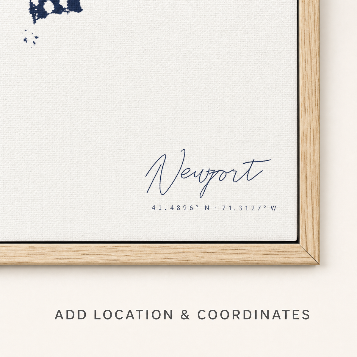 Newport canvas map — location and coordinates customization