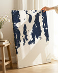 Newport navy vertical wrapped canvas map in the ratio 2:3 hand mockup