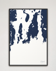 Newport Coastal Map — Canvas Vertical, navy, Black Frame