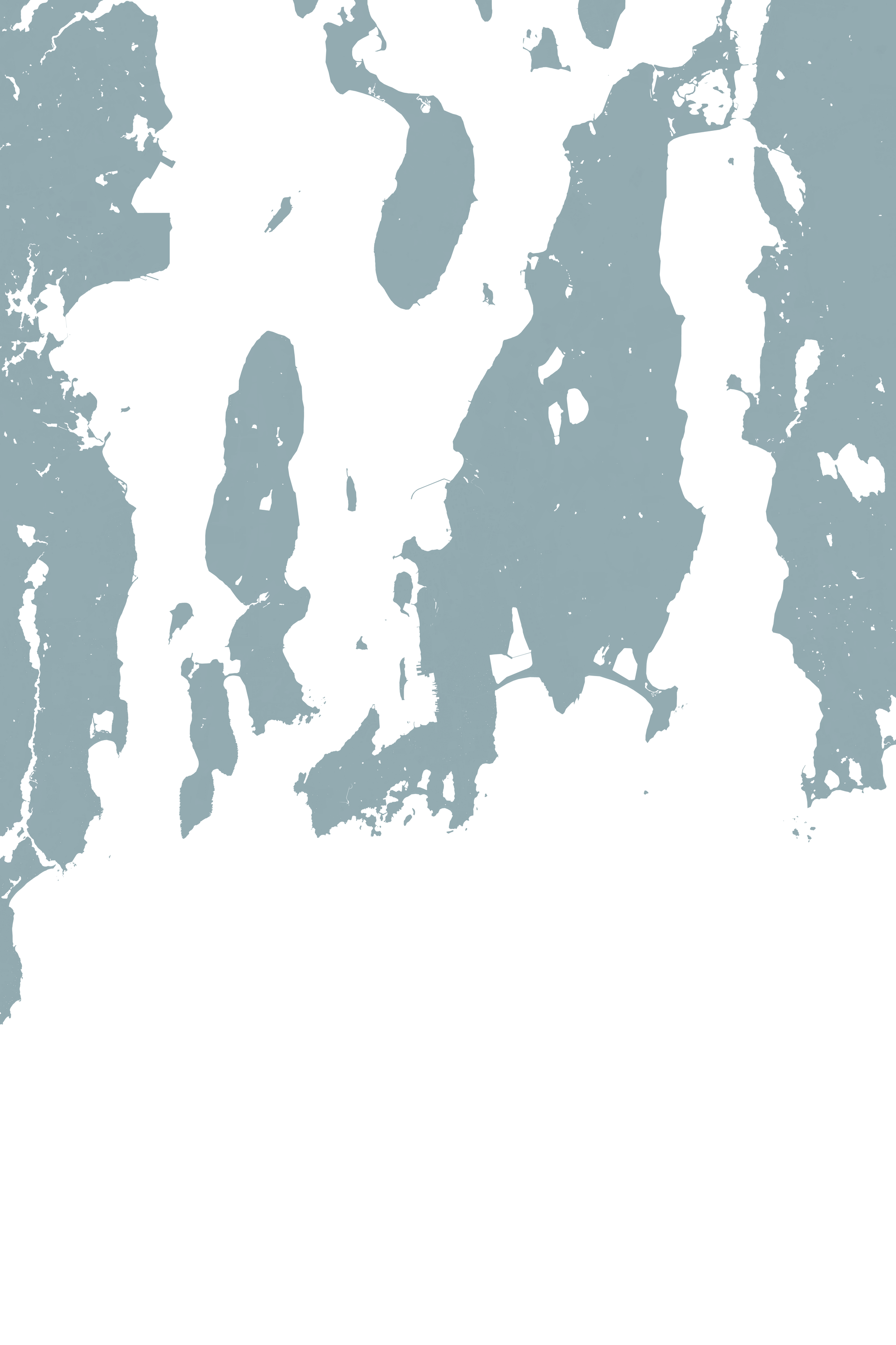 Newport Coastal Map — Fine Art Print Vertical, soft-blue, No Frame, 8x10