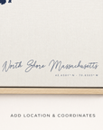 North Shore Massachusetts canvas map — location and coordinates customization