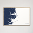 Outer Banks Canvas Map - Horizontal, navy, Natural Oak