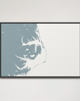 Outer Banks Canvas Map - Horizontal