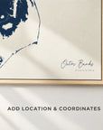 Outer Banks canvas map — location and coordinates customization
