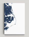 Outer Banks Canvas Map - Vertical