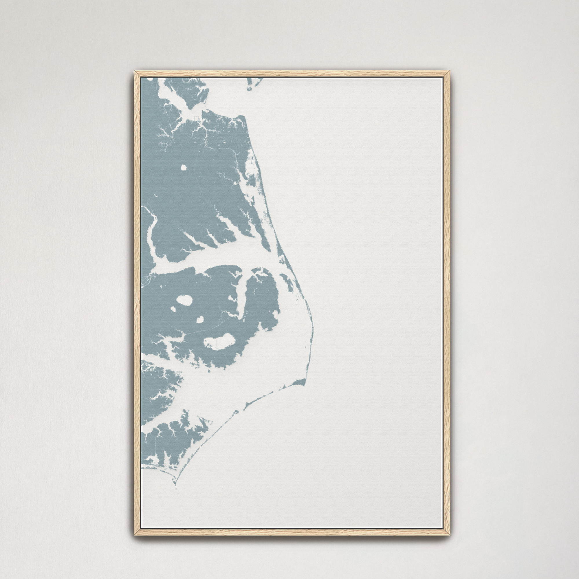 Outer Banks Canvas Map - Vertical