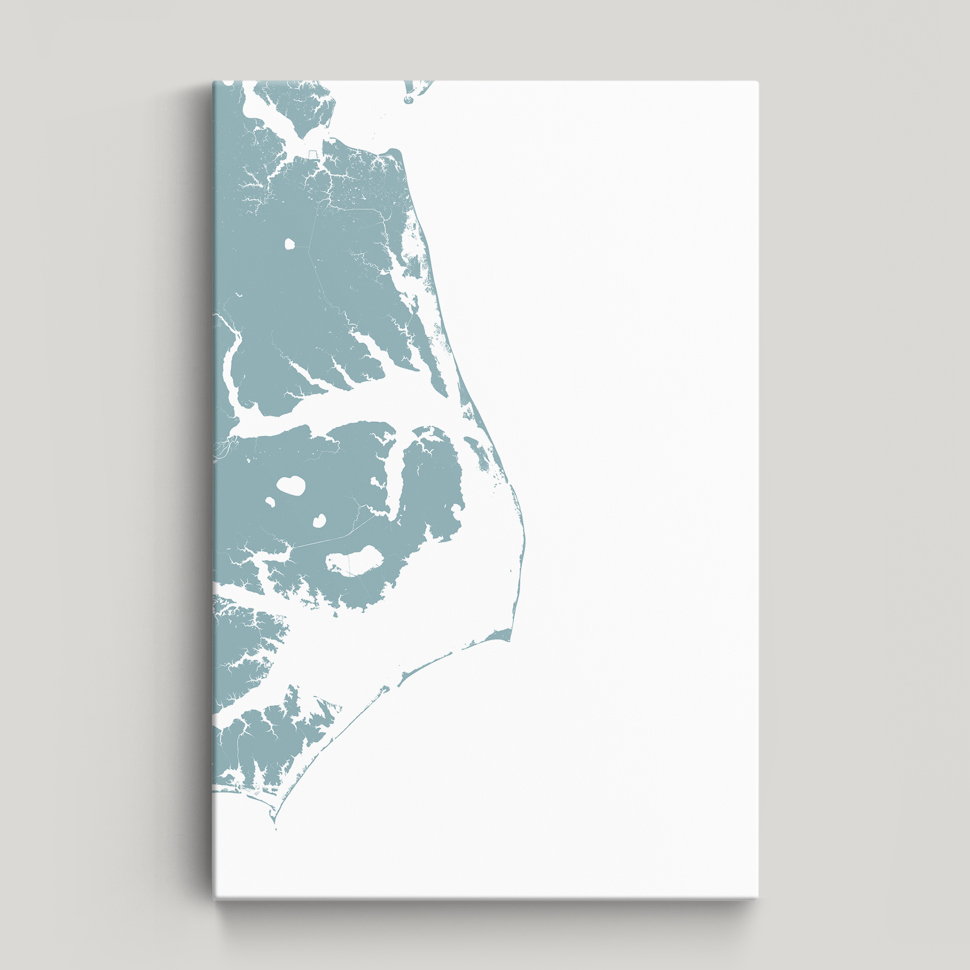 Outer Banks Canvas Map - Vertical