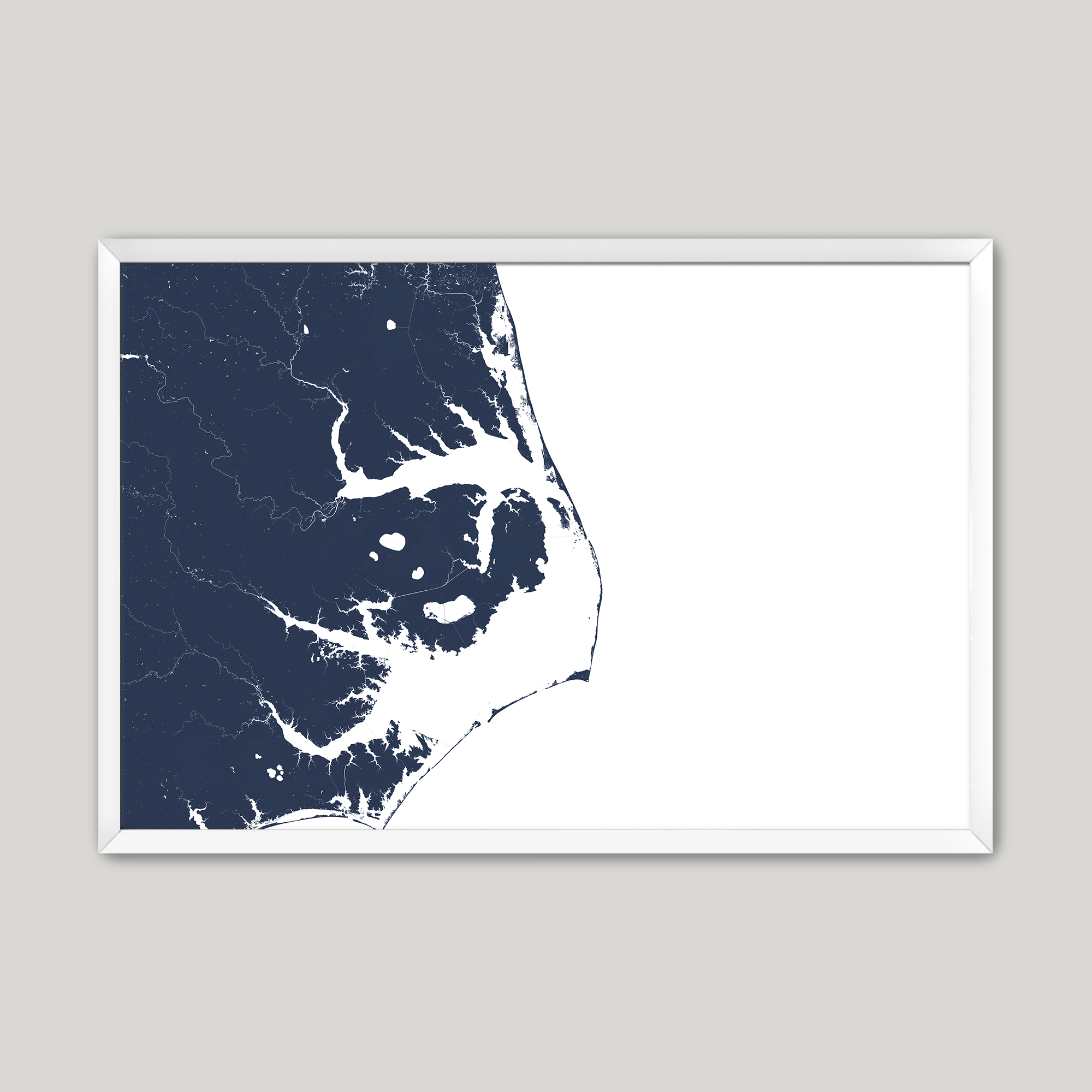 Outer Banks Fine Art Map - Horizontal