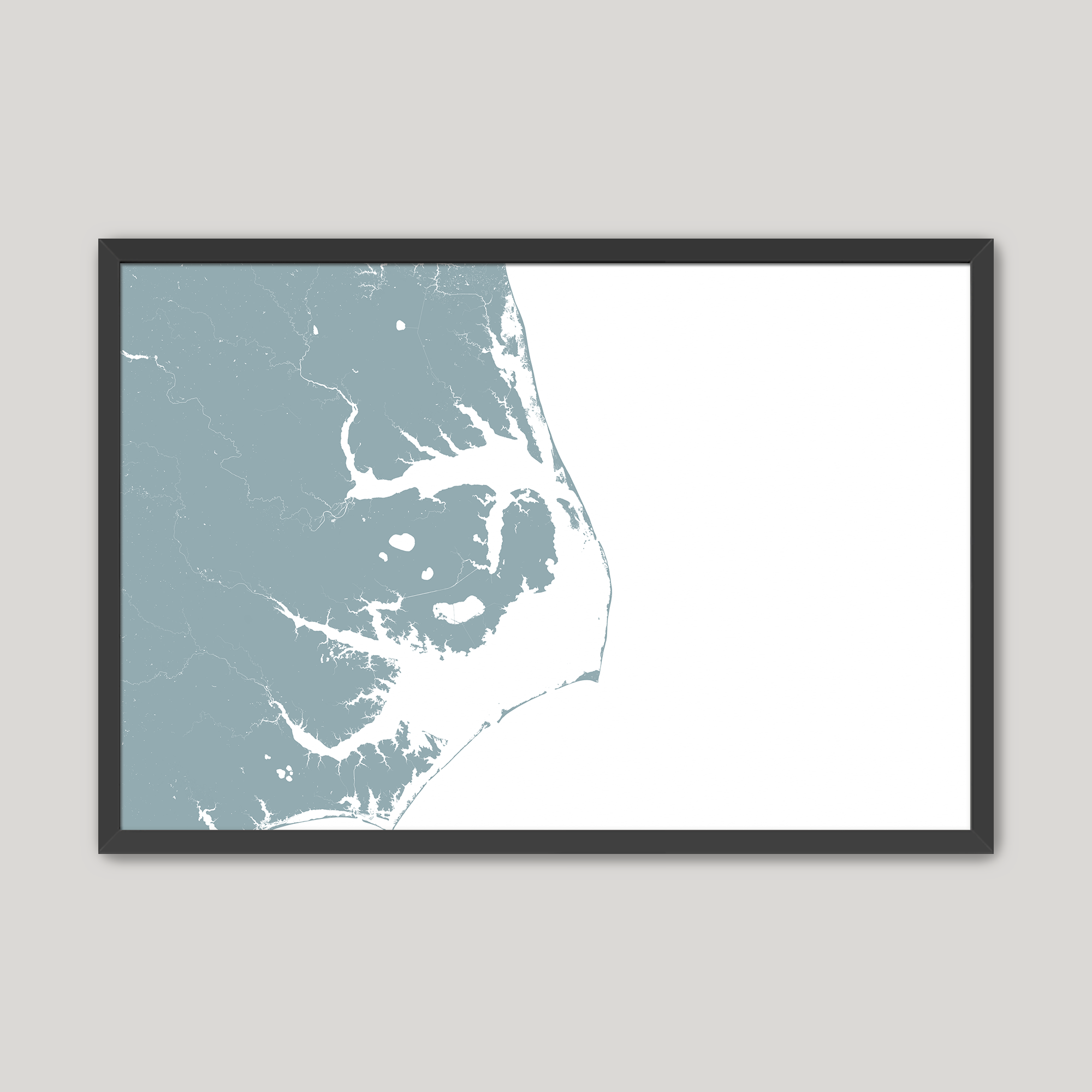 Outer Banks Fine Art Map - Horizontal