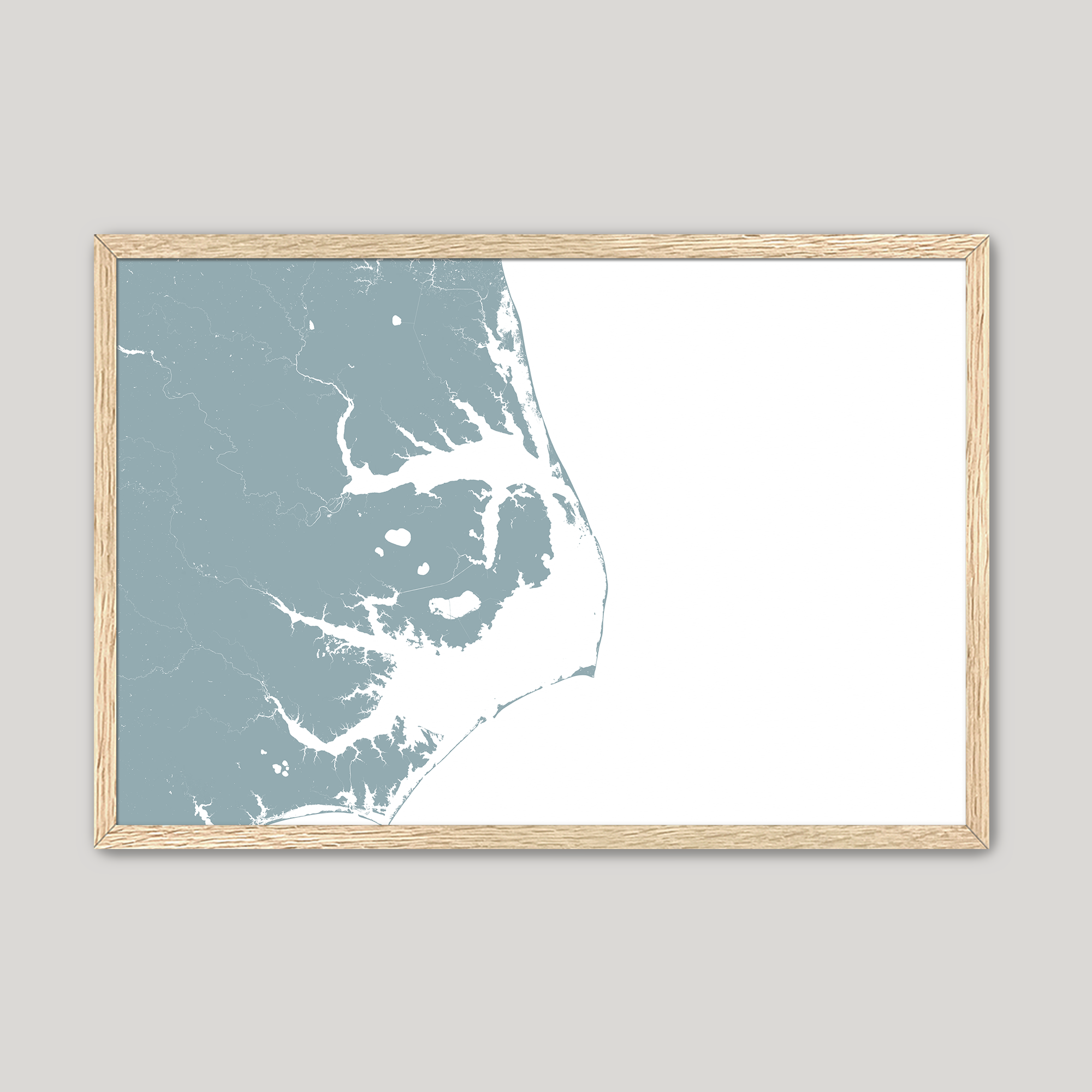 Outer Banks Fine Art Map - Horizontal