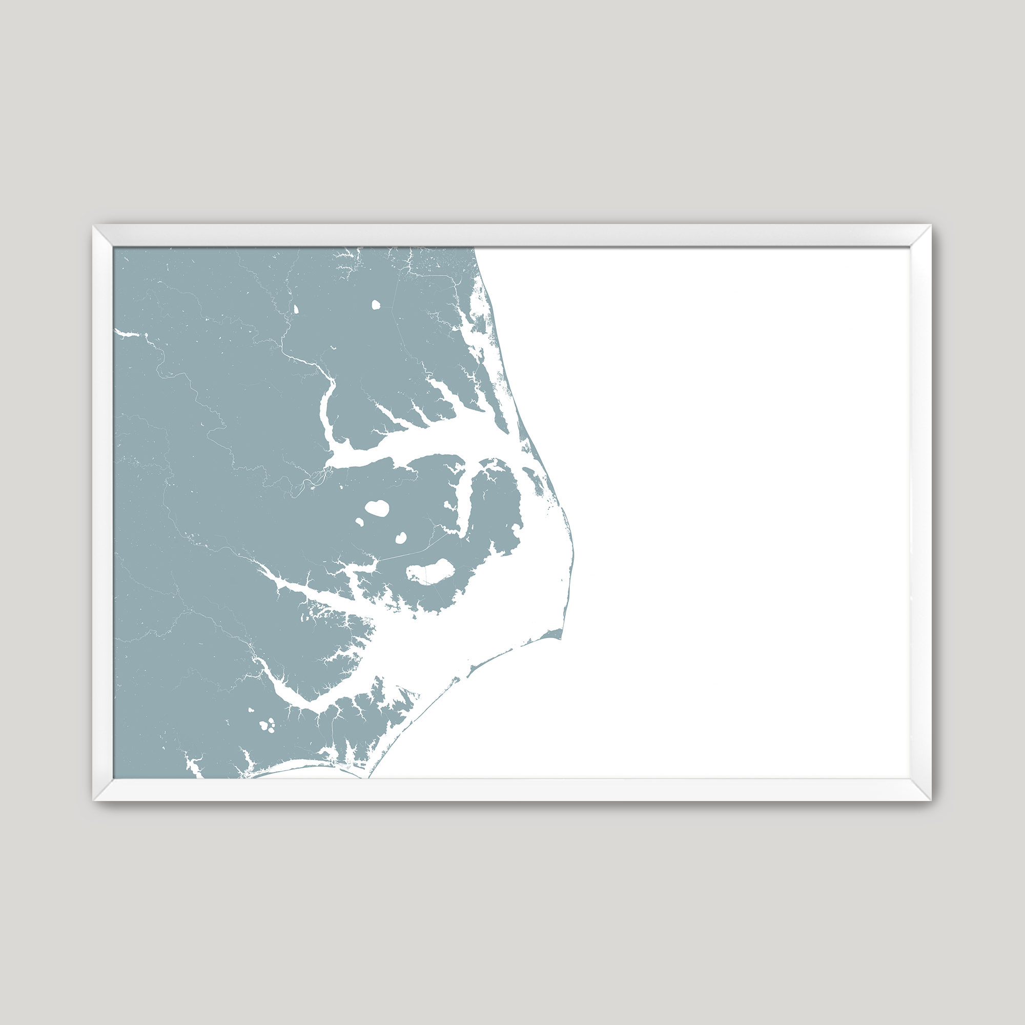 Outer Banks Fine Art Map - Horizontal