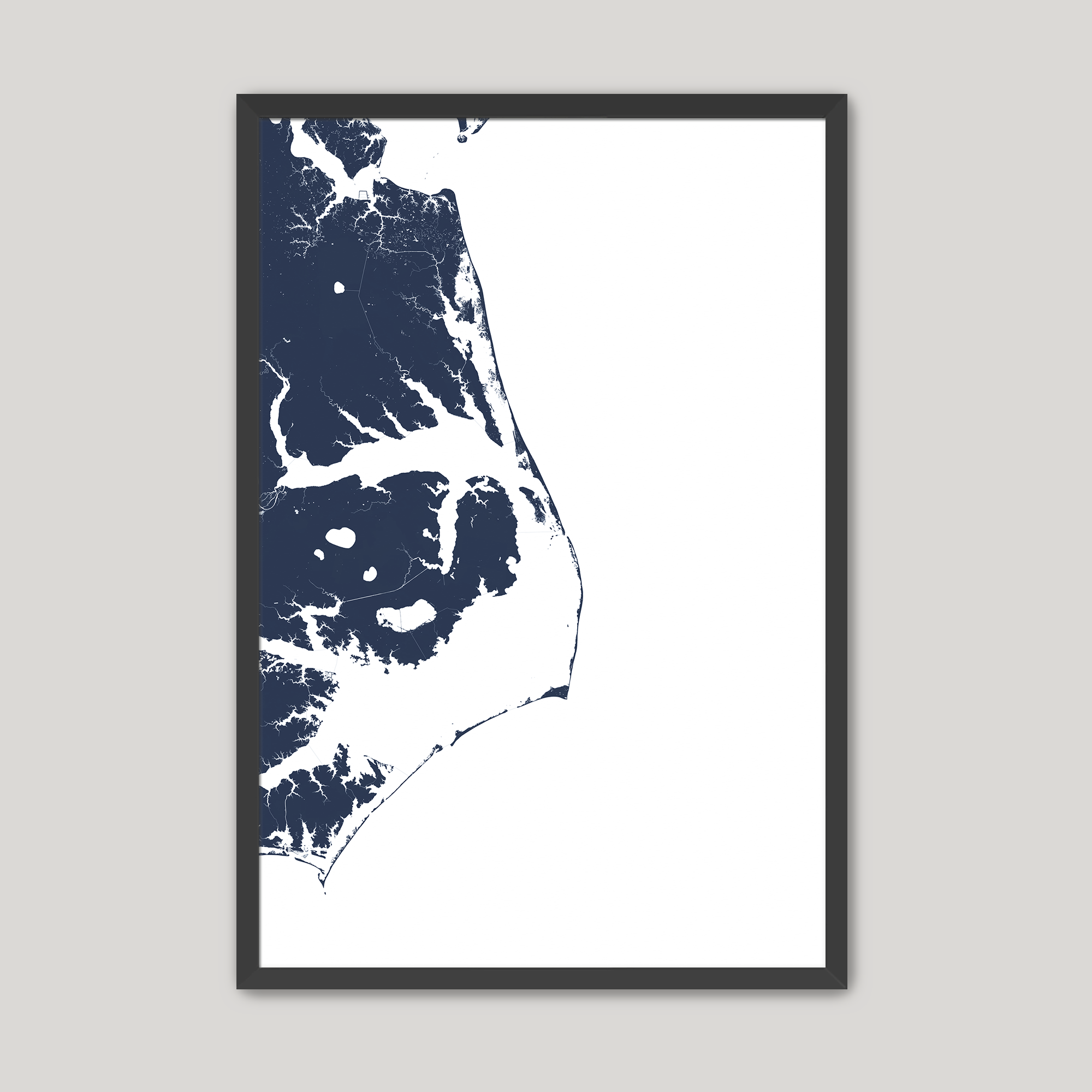 Outer Banks Fine Art Map - Vertical