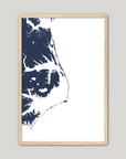 Outer Banks fine art map vertical product mockup