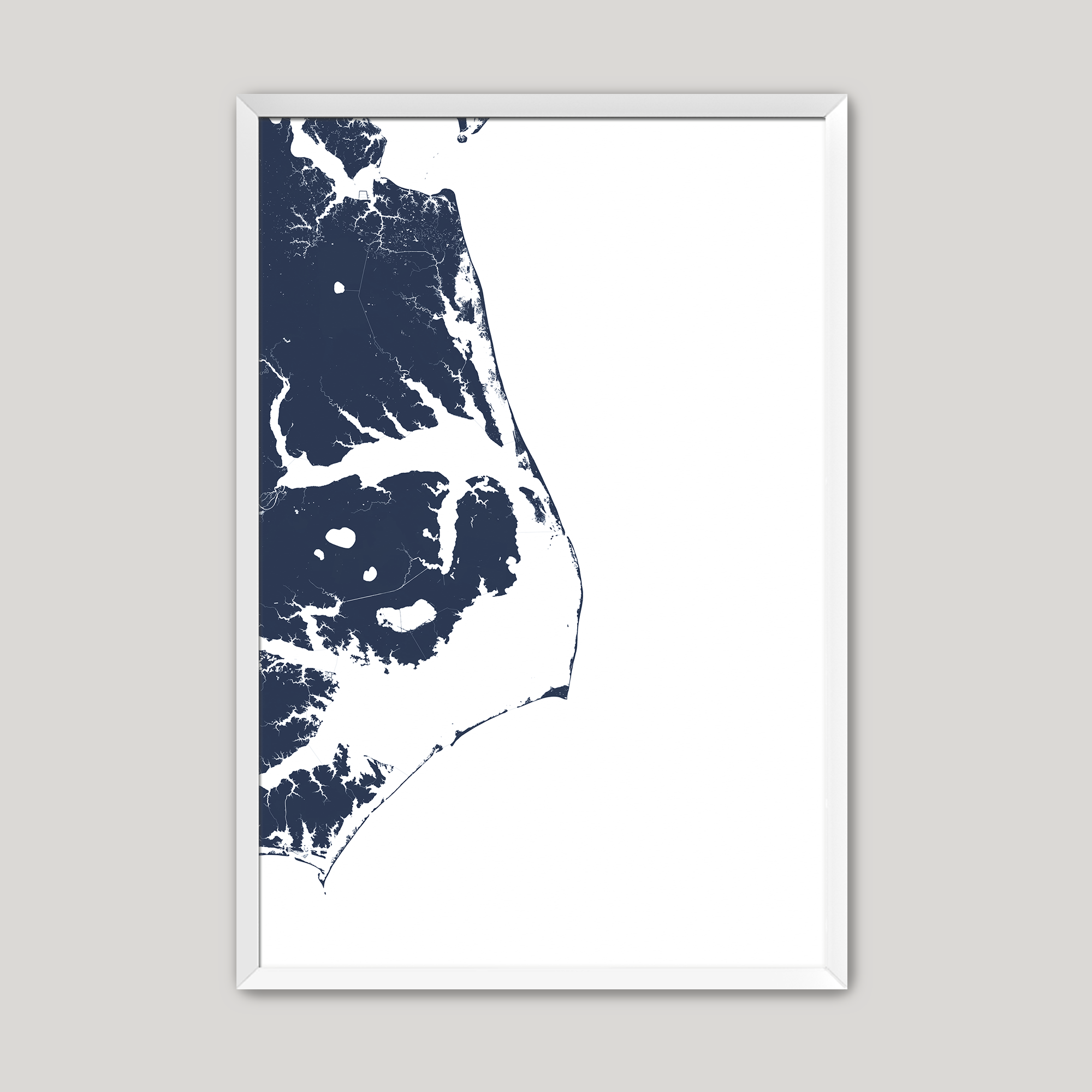Outer Banks Fine Art Map - Vertical
