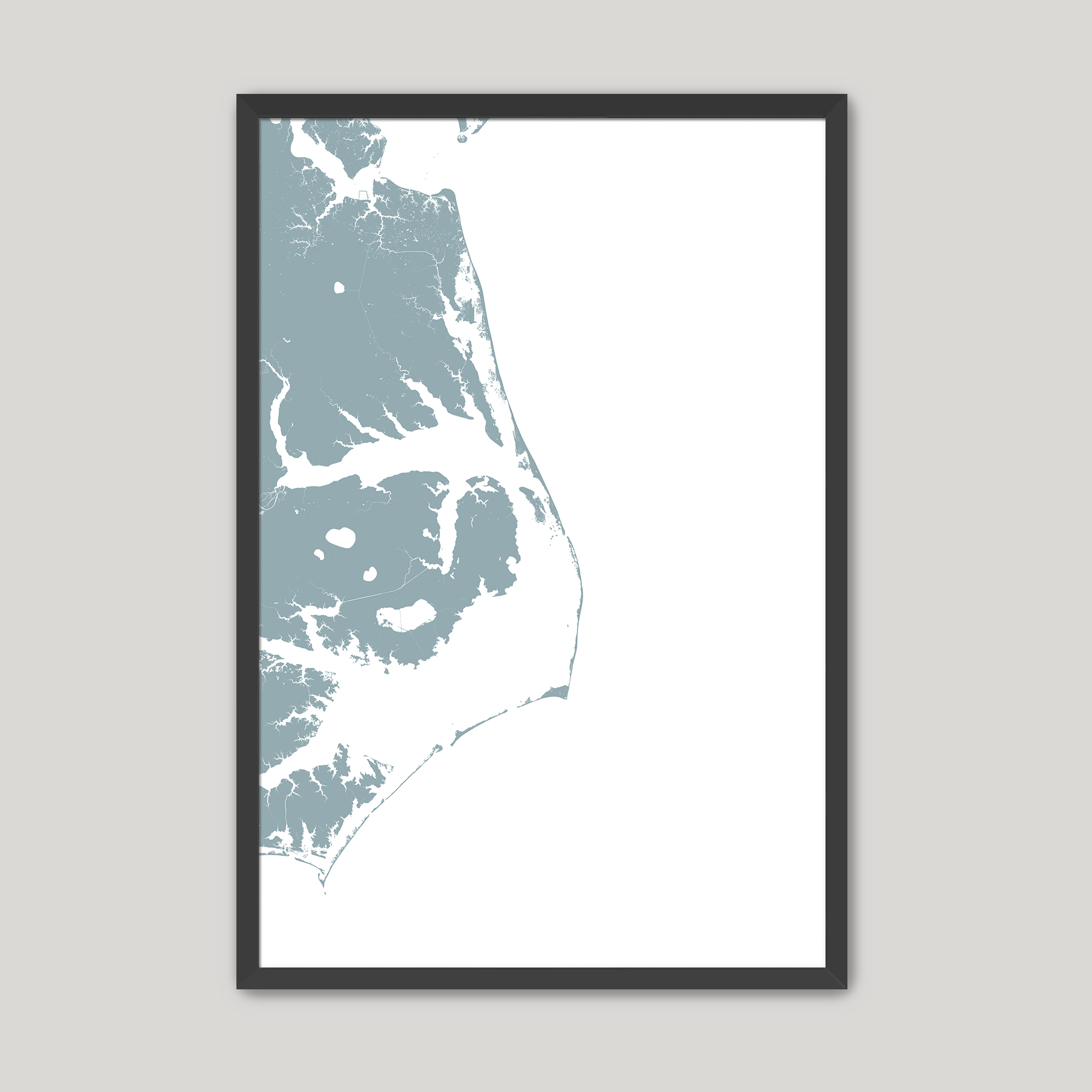 Outer Banks Fine Art Map - Vertical