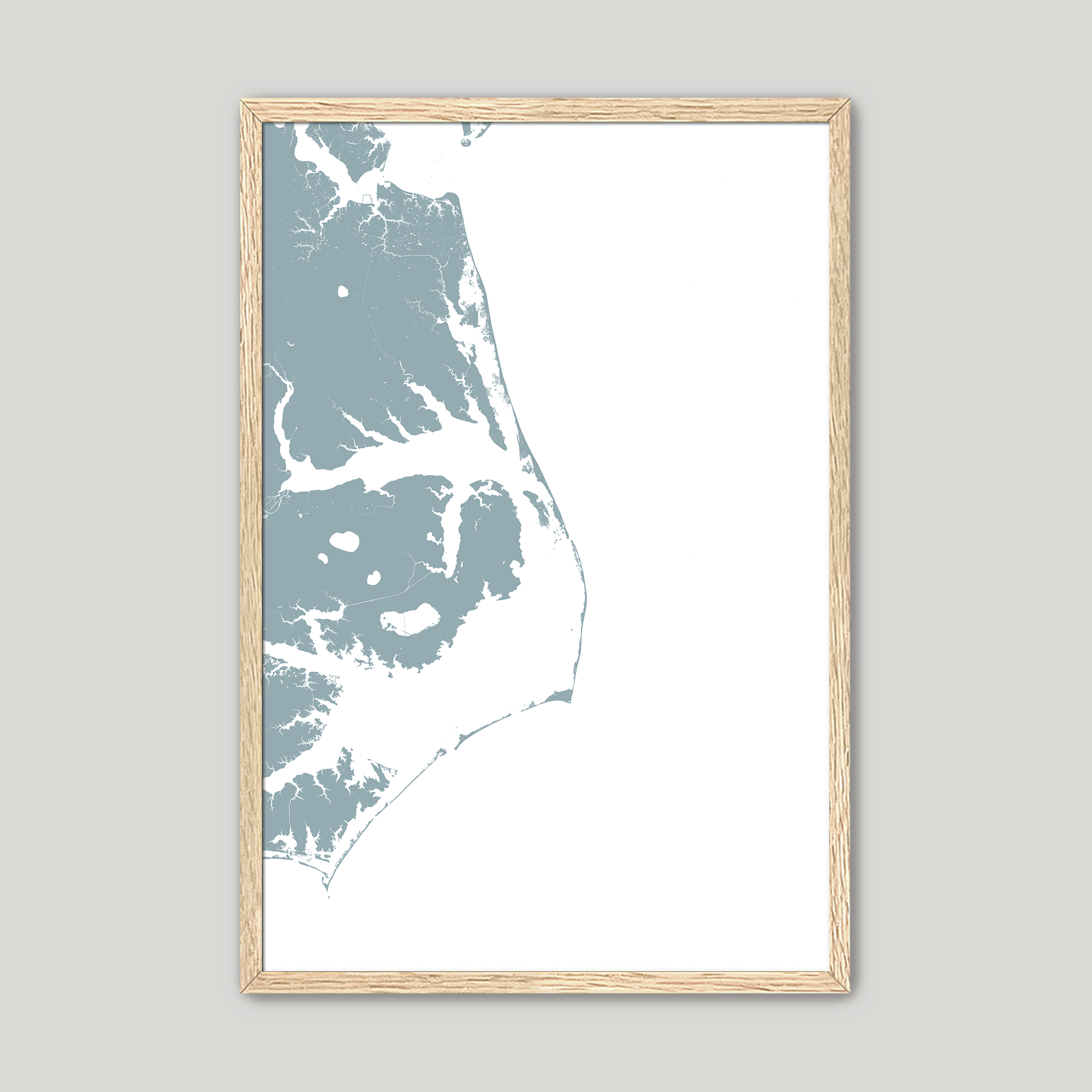Outer Banks Fine Art Map - Vertical